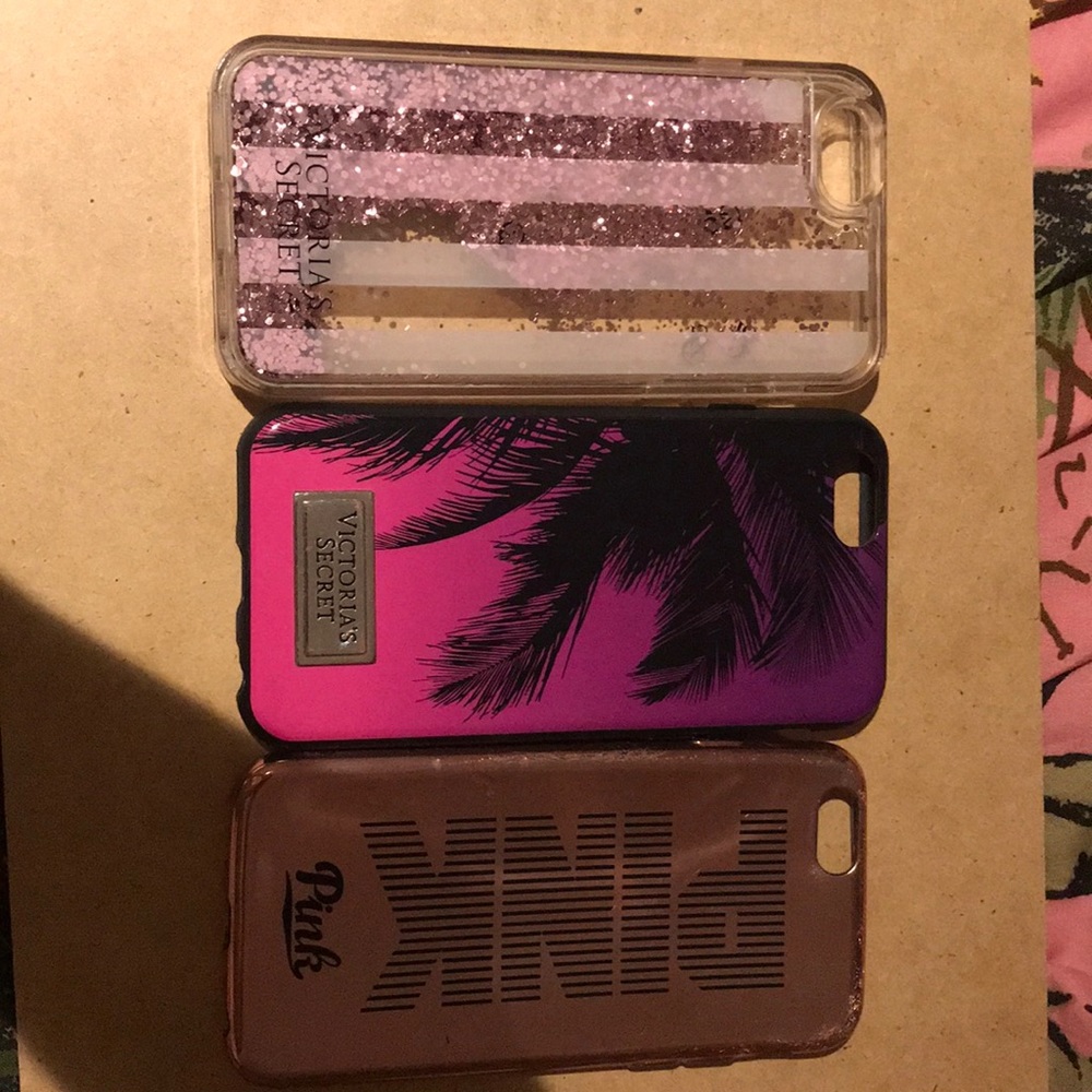 Three iPhone 6 6s. Victoria’s Secret phone cases